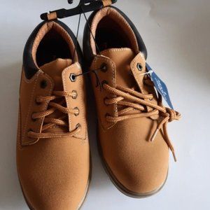 George Mens Casual Camel Ankle Shoe Memory Foam Non Marking Outsole Lace Up sz 7